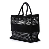Dior Large Embroidered Mesh Book Tote