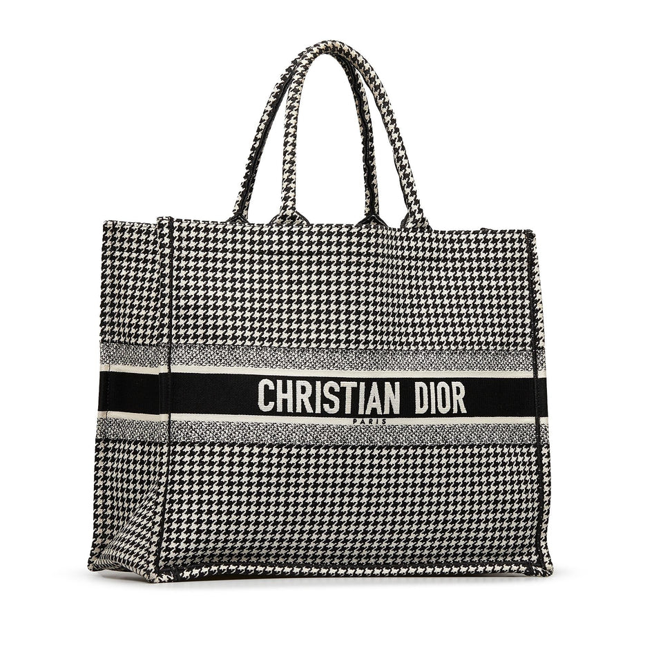 Dior Large Houndstooth Book Tote
