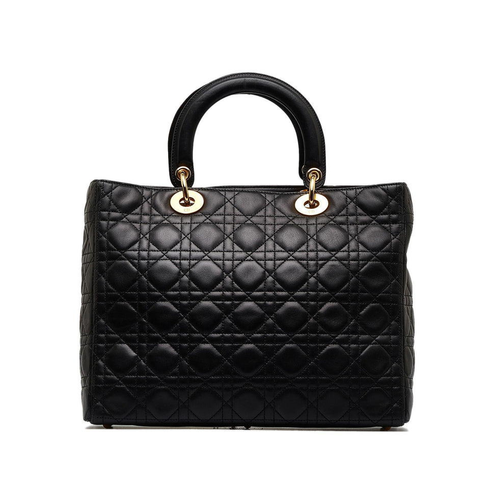 Dior Large Lambskin Cannage Lady Dior (SHG-V97ffY)
