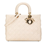 Dior Large Lambskin Cannage Lady Dior (SHG-Taw0H5)