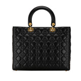 Dior Large Lambskin Cannage Lady Dior (SHG-12hNSl)