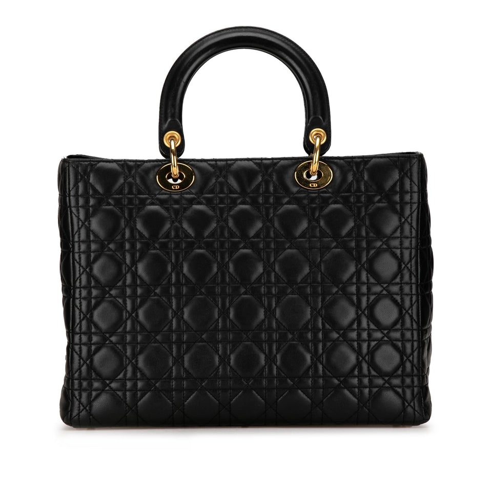 Dior Large Lambskin Cannage Lady Dior (SHG-3twUhI)