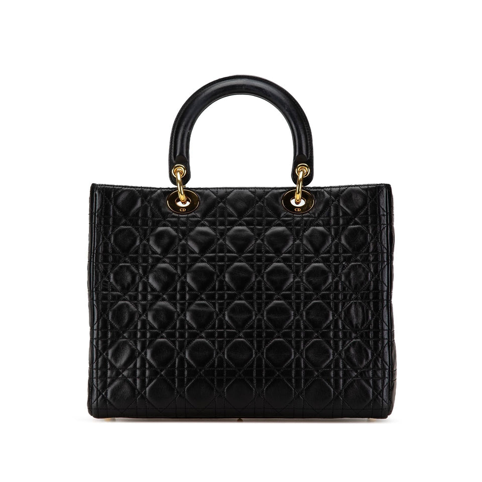 Dior Large Lambskin Cannage Lady Dior (SHG-04vEqj)