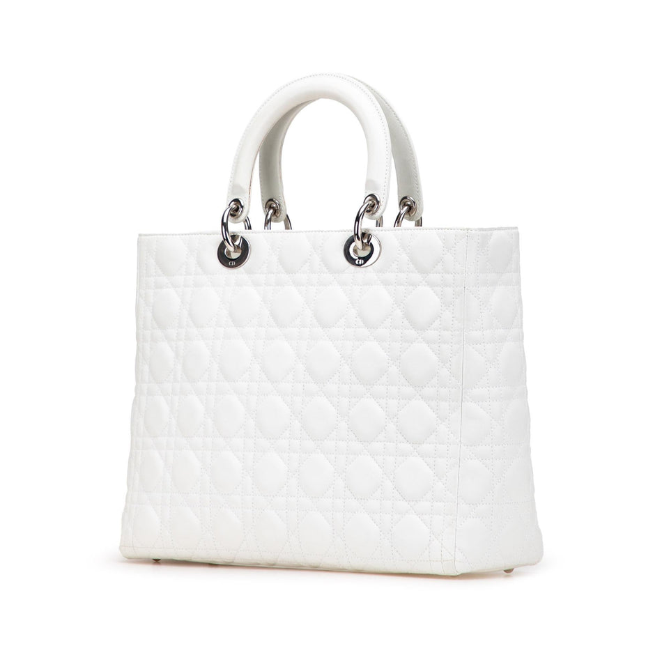 Dior Large Lambskin Cannage Lady Dior