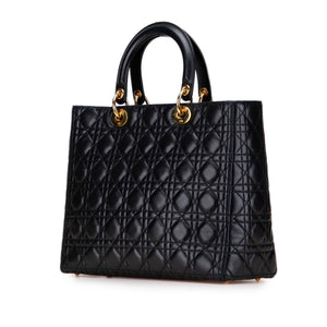 Dior Large Lambskin Cannage Lady Dior