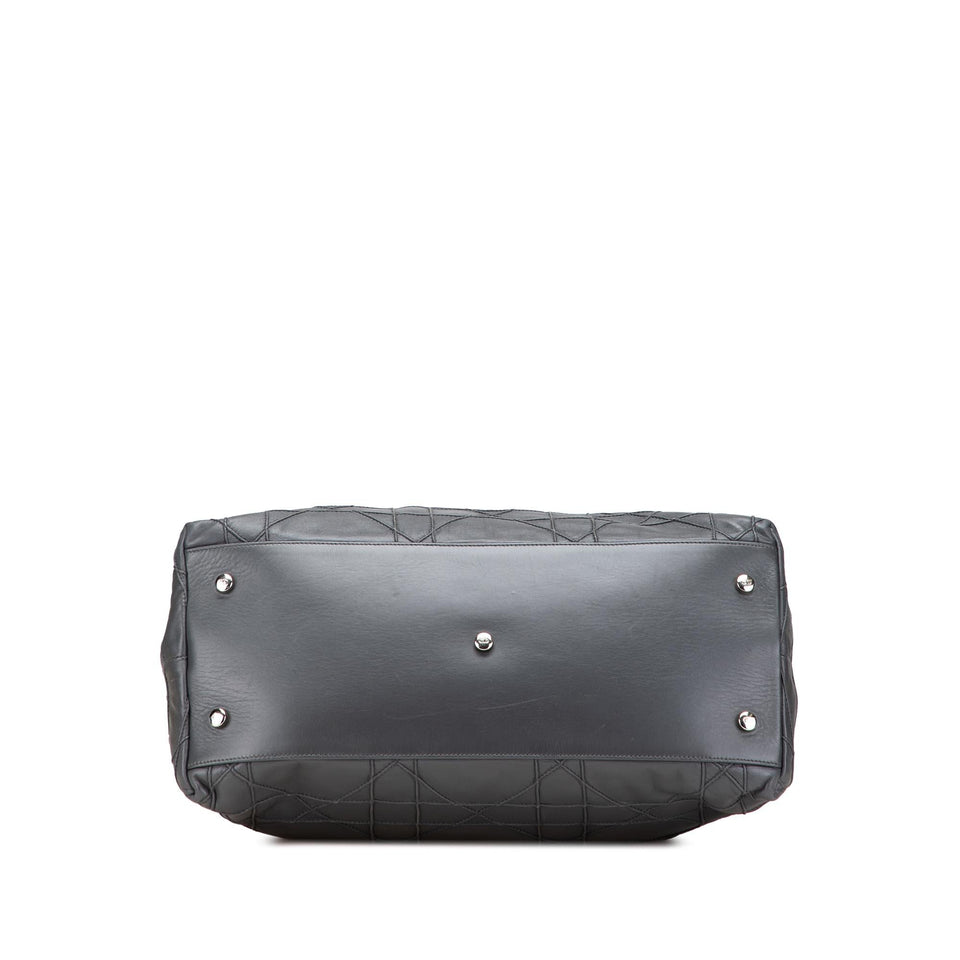 Dior Large Lambskin Cannage Polochon Granville Satchel