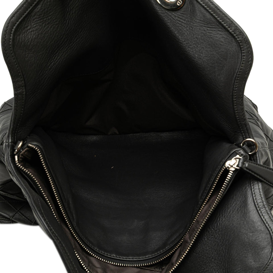 Dior Large Lambskin Cannage Polochon Granville Satchel
