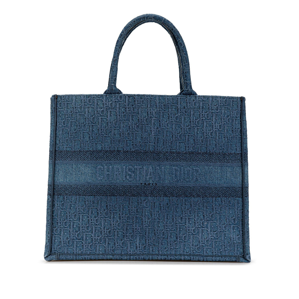 Dior Large Oblique Denim Book Tote
