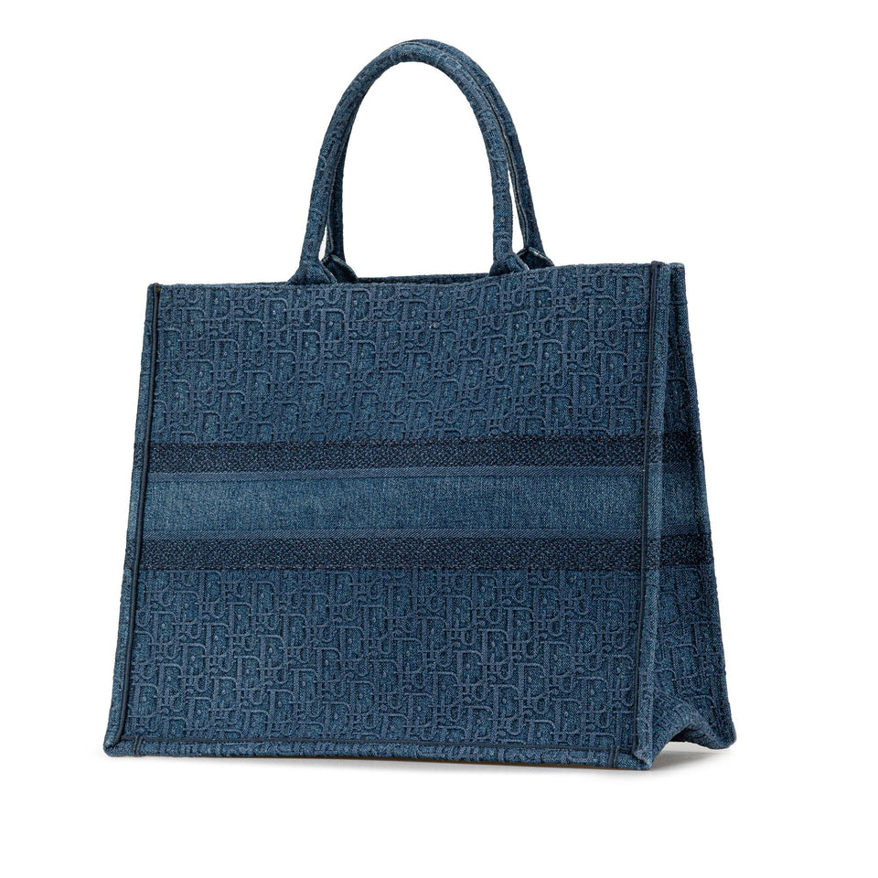 Dior Large Oblique Denim Book Tote