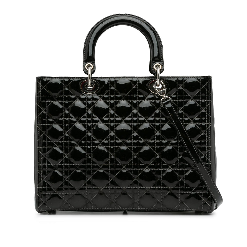 Dior Large Patent Cannage Lady Dior (SHG-bYroL1)