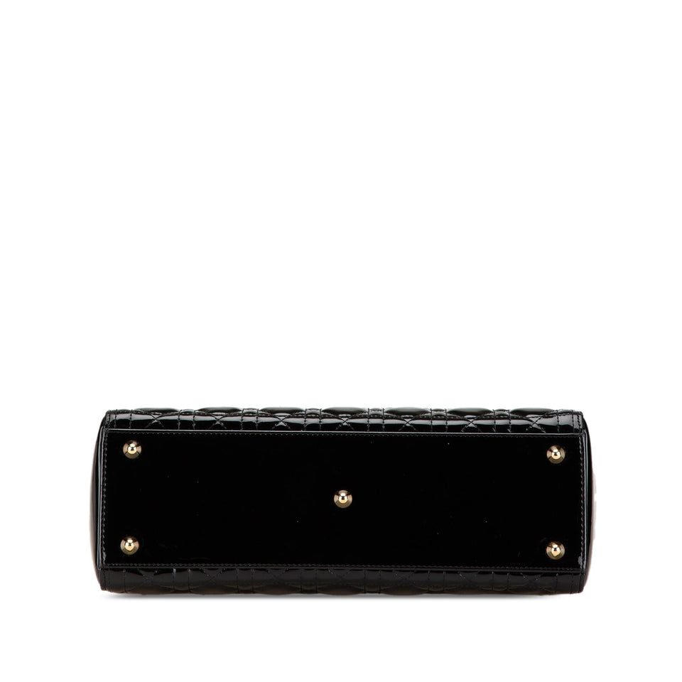 Dior Large Patent Cannage Lady Dior (SHG-x8FAaX)