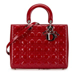 Dior Large Patent Cannage Lady Dior