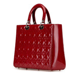 Dior Large Patent Cannage Lady Dior