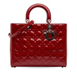Dior Large Patent Cannage Lady Dior