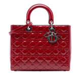 Dior Large Patent Cannage Lady Dior