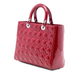 Dior Large Patent Cannage Lady Dior