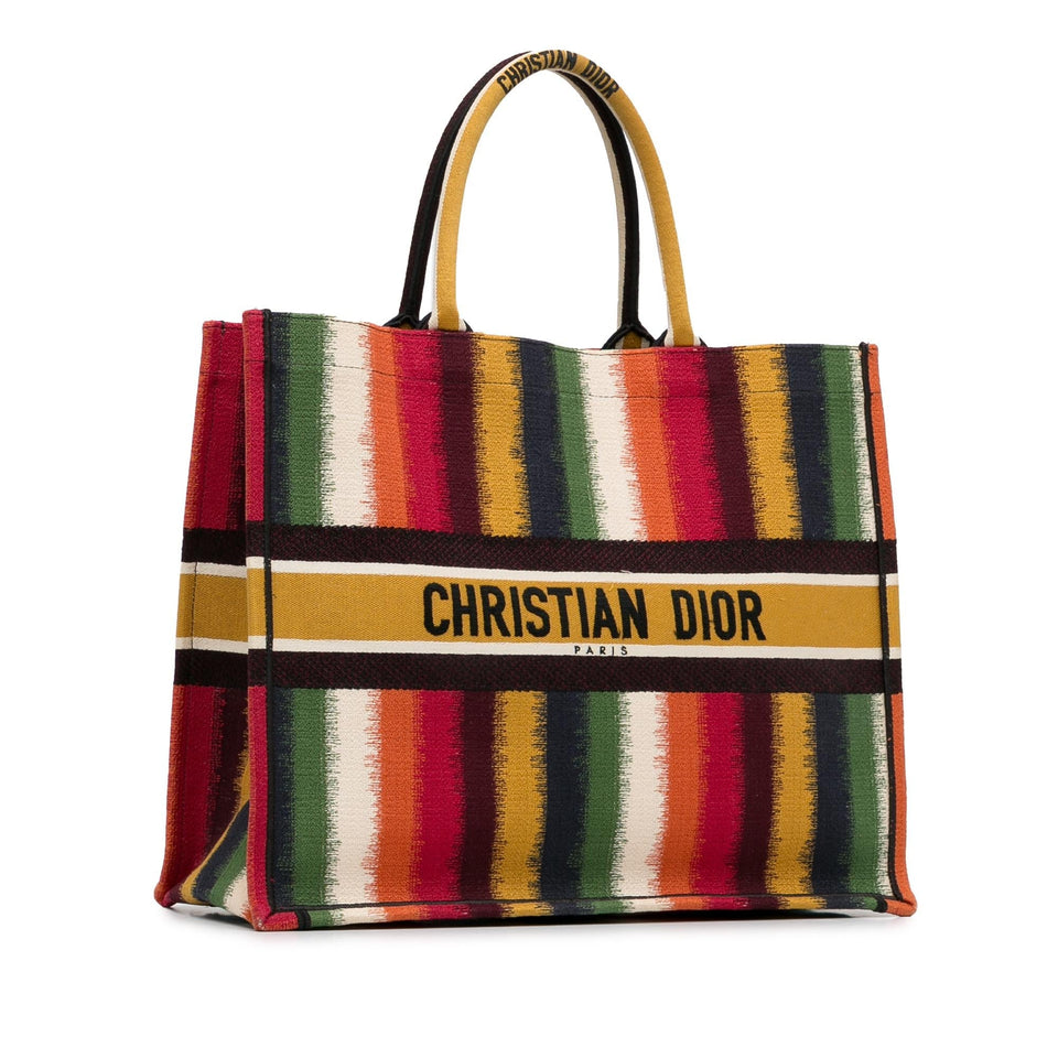 Dior Large Striped Book Tote (SHG-TDuS1O)