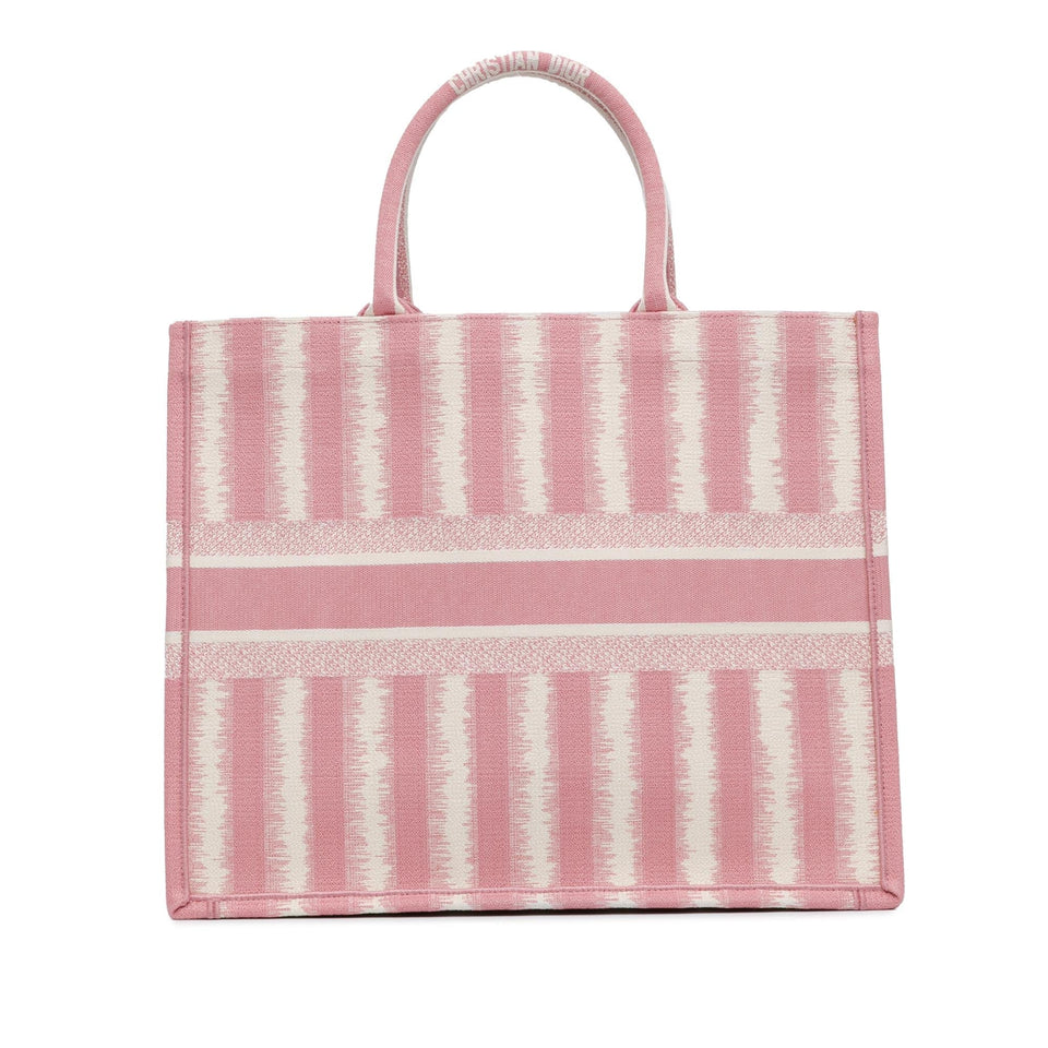 Dior Large Striped Book Tote