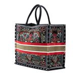 Dior Large Studded Embroidered Velvet Heart Lights Book Tote