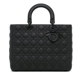 Dior Large Ultra Matte Calfskin Cannage Lady Dior (SHG-Mtgd6q)