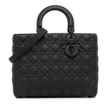 Dior Large Ultra Matte Calfskin Cannage Lady Dior (SHG-e5IVhs)