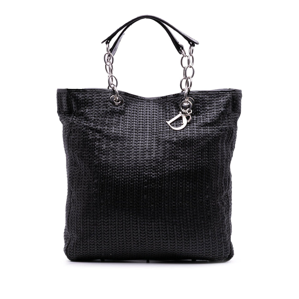 Dior Large Woven Lambskin Lady Dior Soft Shopping Tote