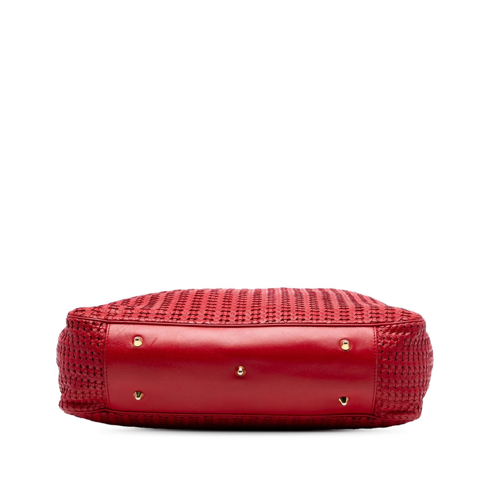 Dior Large Woven Lambskin Lady Dior Soft Shopping Tote