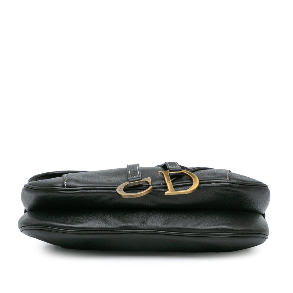 Dior Leather Double Saddle Bag (SHG-OxgLEJ)