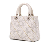 Dior Medium Calfskin Cannage Print Lady Dior