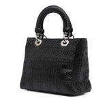 Dior Medium Calfskin Cannage Whipstitch Lady Dior (SHG-kCuMd8)