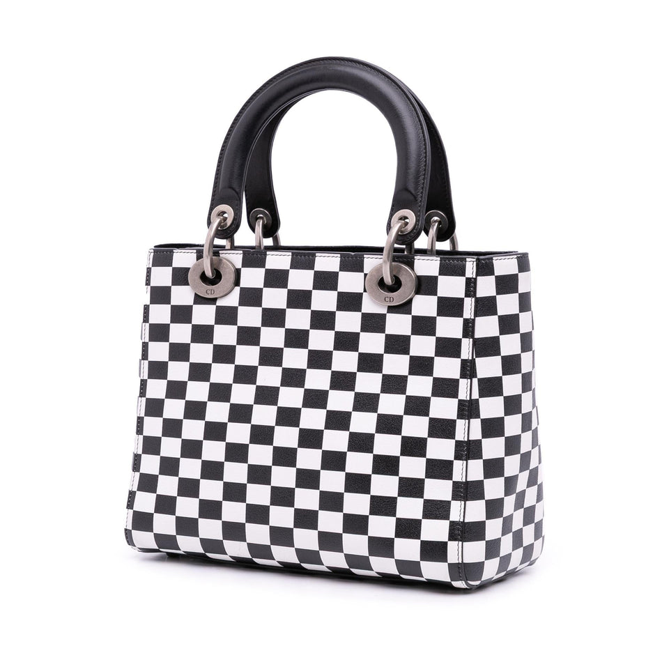 Dior Medium Calfskin Checkered Lady Dior