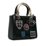 Dior Medium Calfskin Patch Embellished Lady Dior (SHG-YrHiNP)
