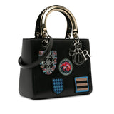 Dior Medium Calfskin Patch Embellished Lady Dior (SHG-SuldtR)