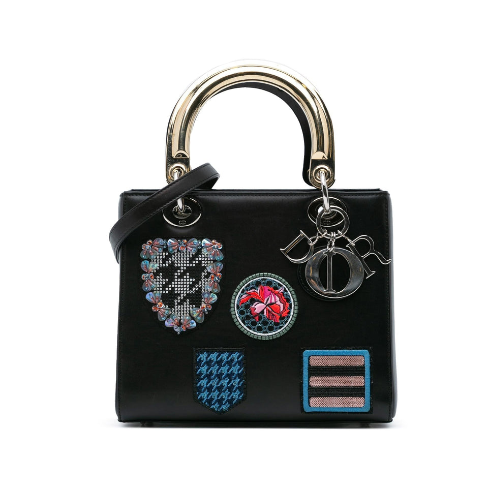 Dior Medium Calfskin Patch Embellished Lady Dior