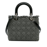Dior Medium Cannage Tweed Lady Dior (SHG-7omg39)