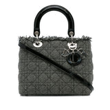 Dior Medium Cannage Tweed Lady Dior (SHG-7omg39)