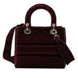 Dior Medium Cannage Velvet Lady D-Lite