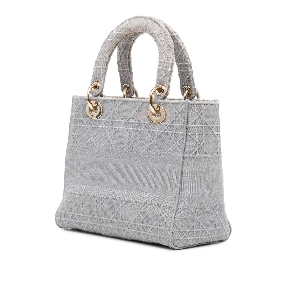 Dior Medium Canvas Cannage Lady D Lite