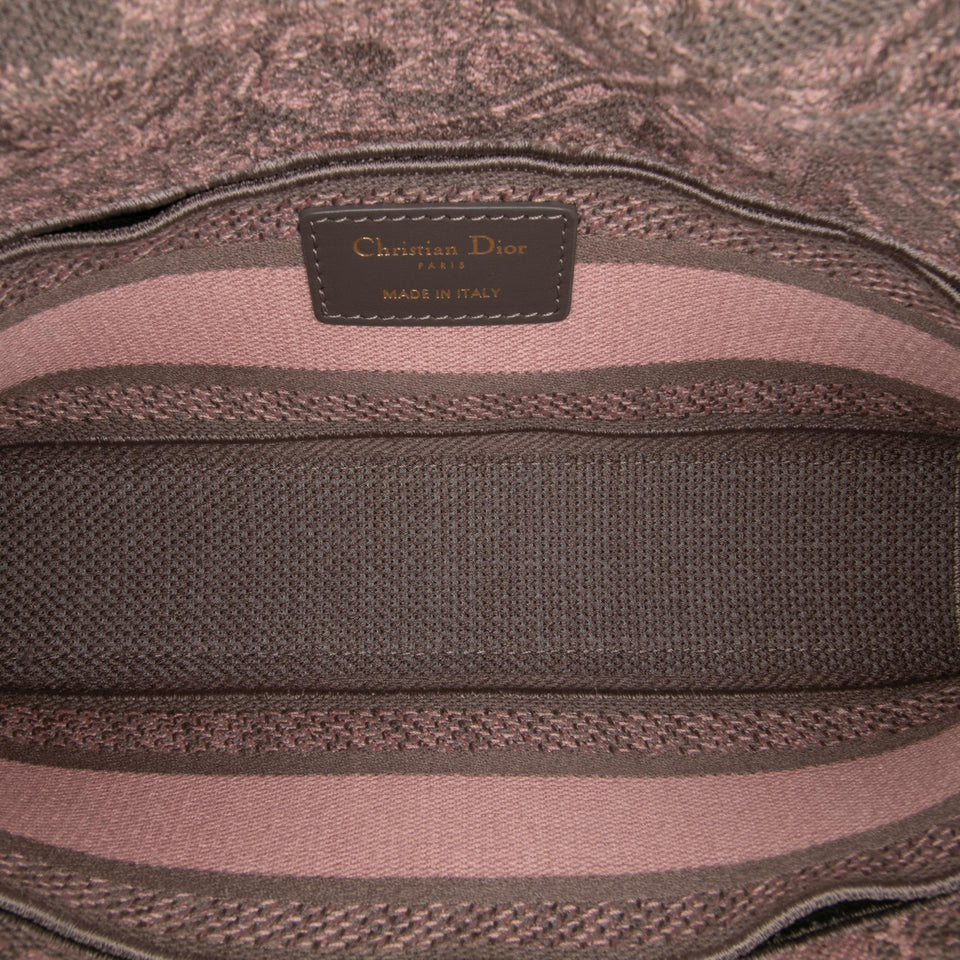 Dior Medium Canvas Embroidered Toile De Jouy Lady D Joy Satchel