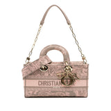 Dior Medium Canvas Embroidered Toile De Jouy Lady D Joy Satchel