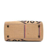 Dior Medium Canvas Jute Embroidered Lady D Lite