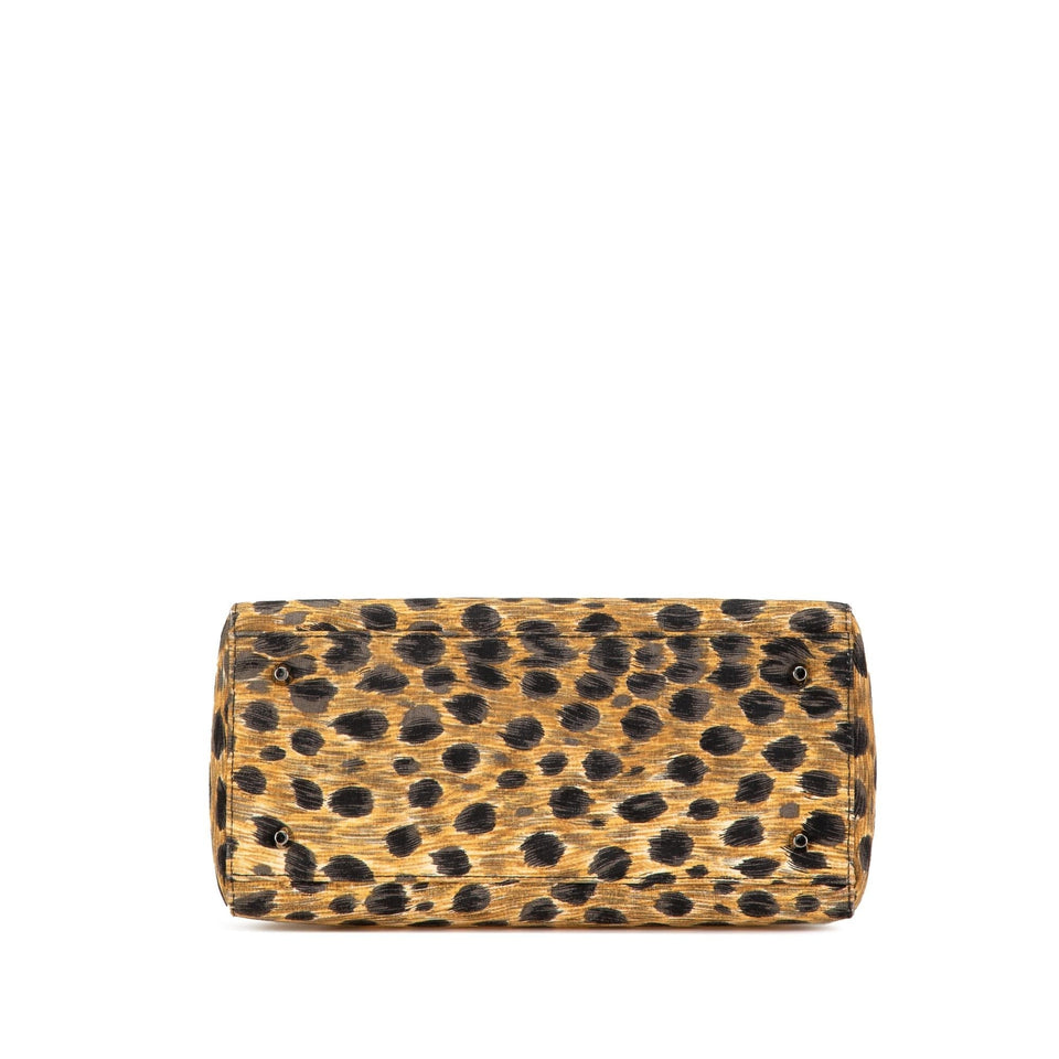 Dior Medium Canvas Leopard Print Lady Dior