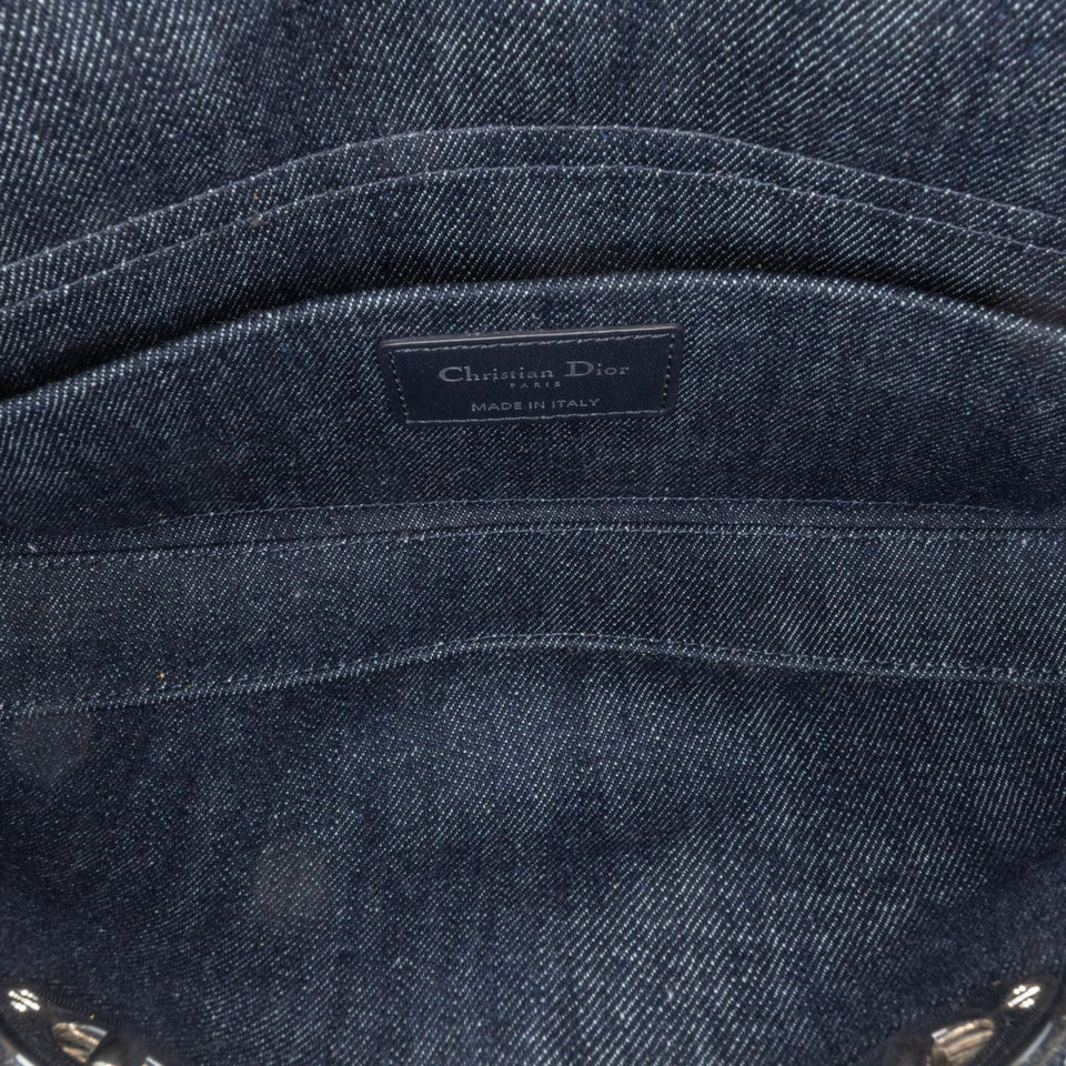 Dior Medium Denim Cannage Eyelet Lady D Joy