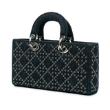 Dior Medium Denim Cannage Eyelet Lady D Joy