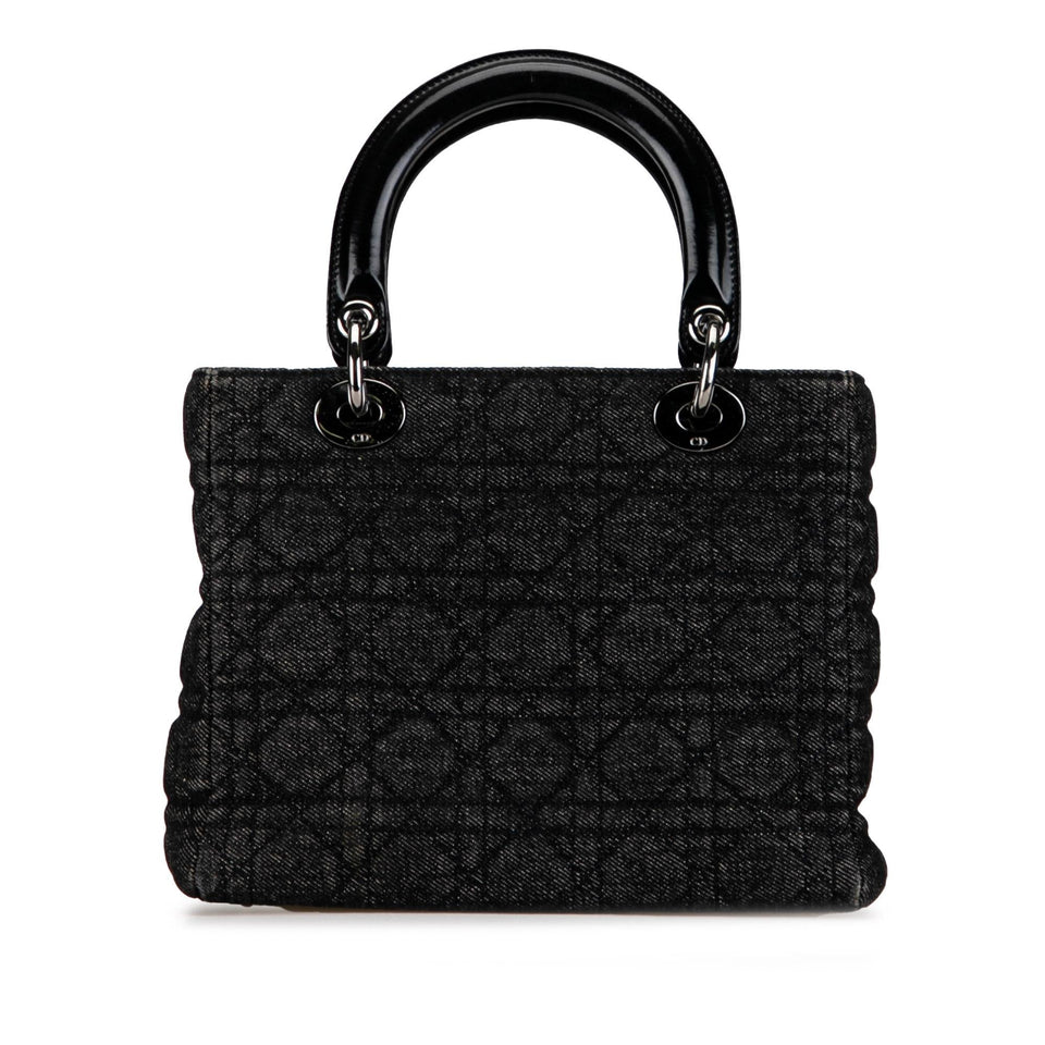 Dior Medium Denim Cannage Lady Dior (SHG-1ANWVA)