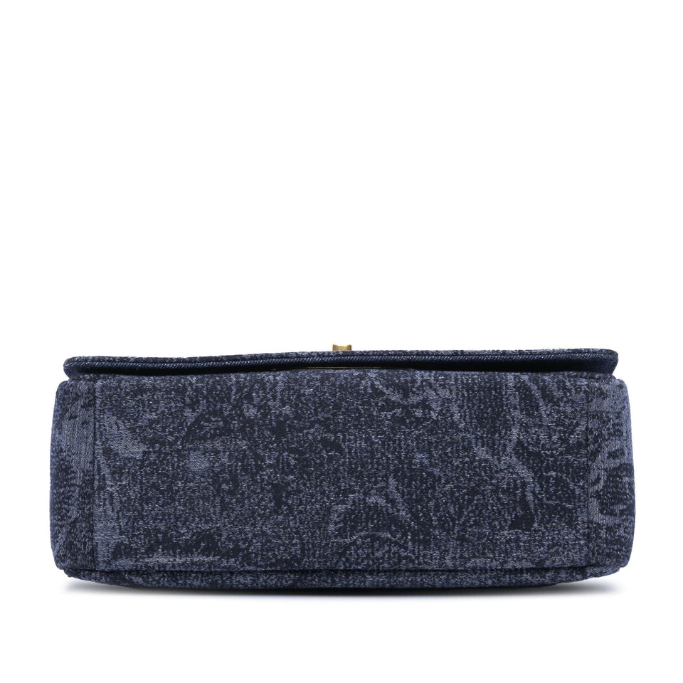 Dior Medium Denim Floral Caro Bag