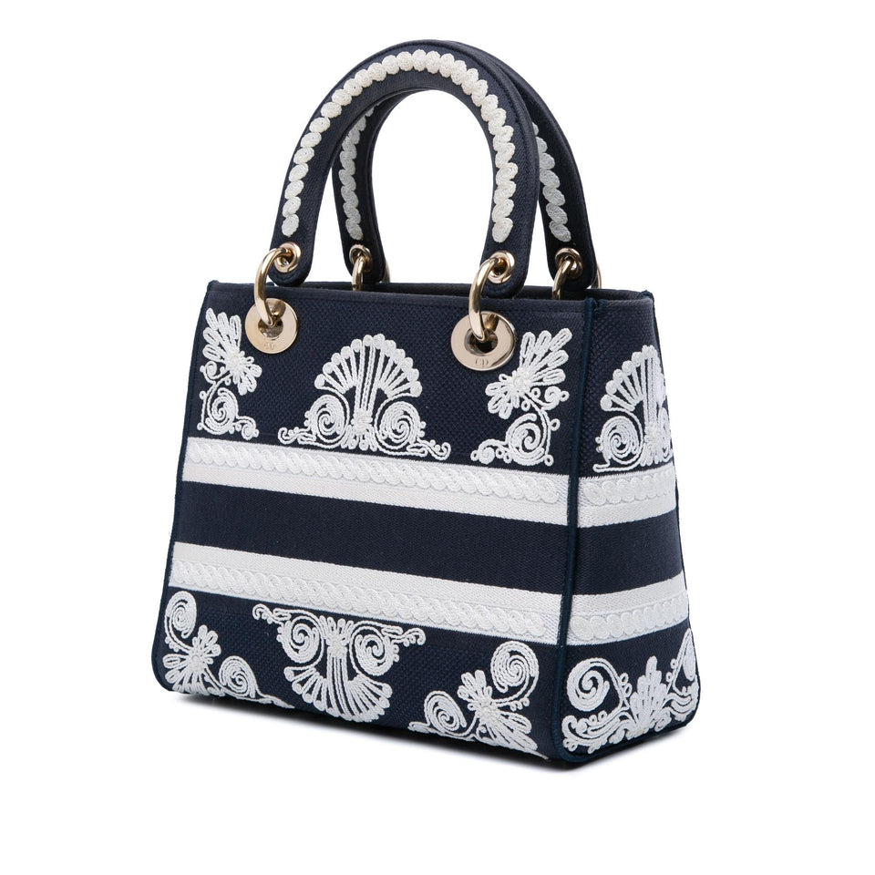 Dior Medium Embroidered Canvas Cornely Lady D Lite