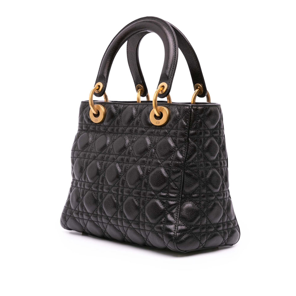 Dior Medium Grained Calfskin Cannage Supple Lady Dior