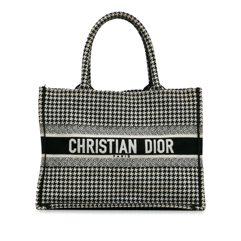 Dior Medium Houndstooth Book Tote (SHG-pPdPtp)