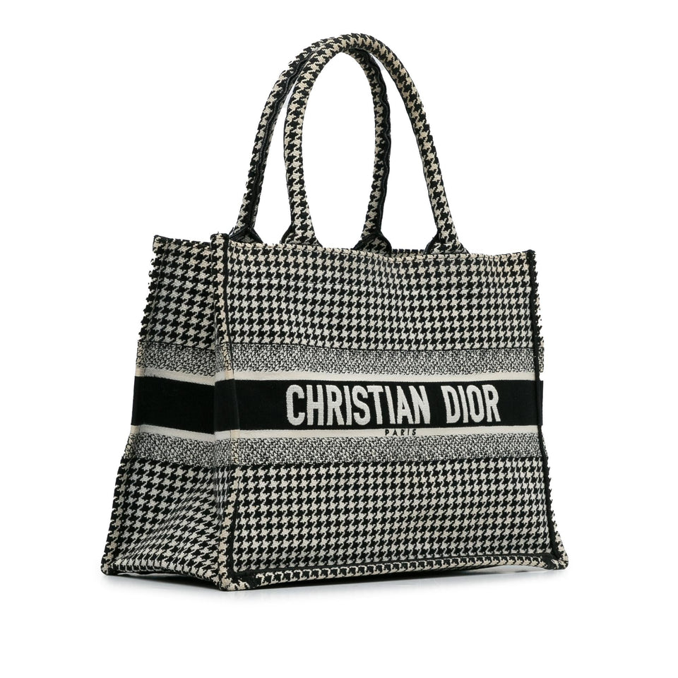 Dior Medium Houndstooth Book Tote (SHG-pPdPtp)